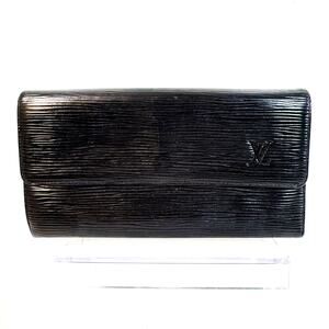 LV Epi leather long wallet - black